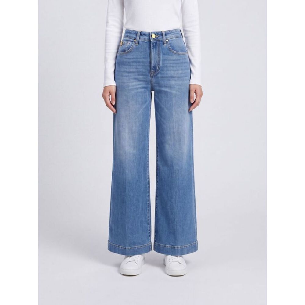 Jacob Cohen Women Jacob Cohen High-Waisted Wide-Leg Jeans In Cotton Denim